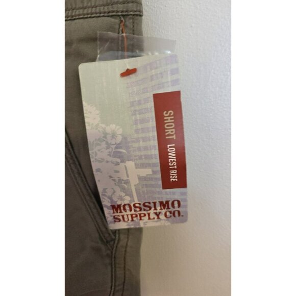 Mossimo Lowest Rise Flat Front Khaki Shorts Juniors Size 7 Brown NWT Fairycore - Picture 3 of 10